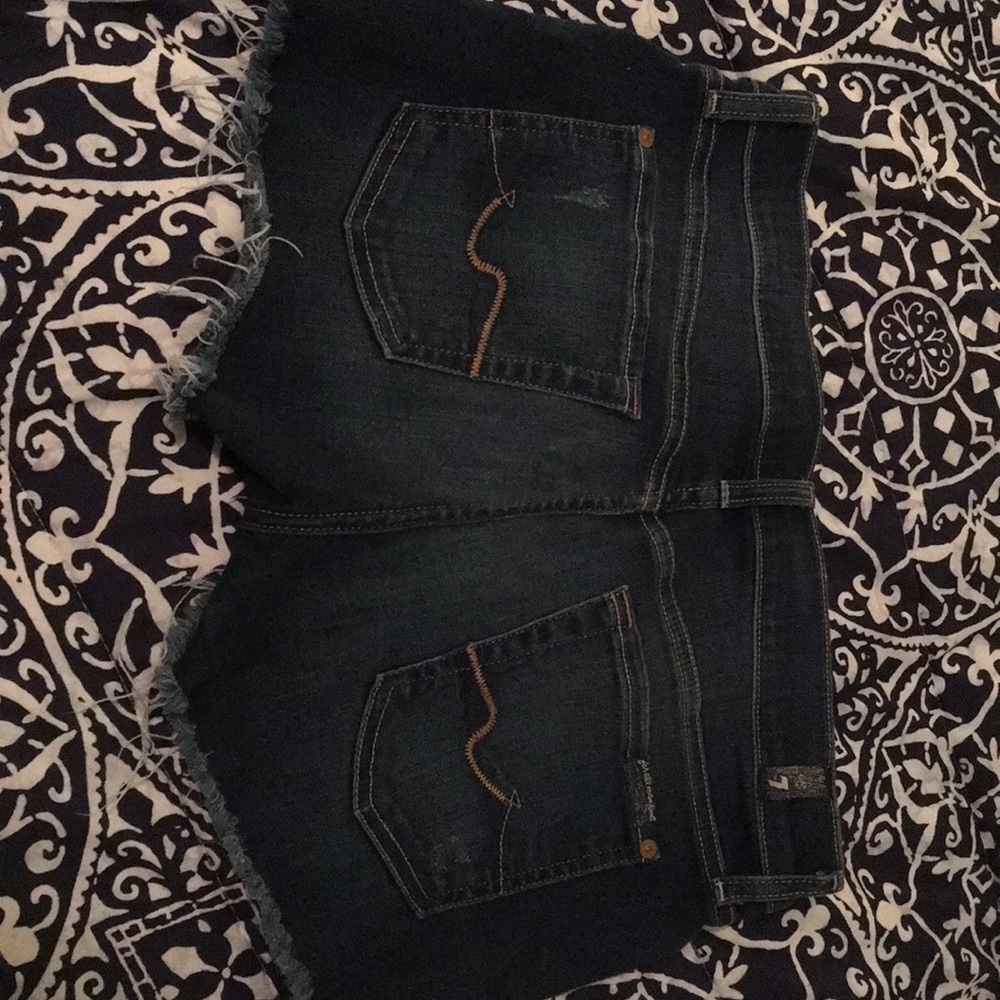 7 for all mankind denim cutoffs